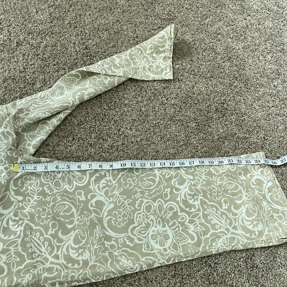 Sigrid Olsen Poet 100% Linen Wide Leg Cropped Pants Sz 4 Beachy Summer Vacation‎ - Picture 8 of 12